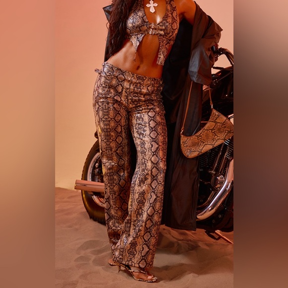 Faux Leather Snake Skin Pants - Picture 4 of 8